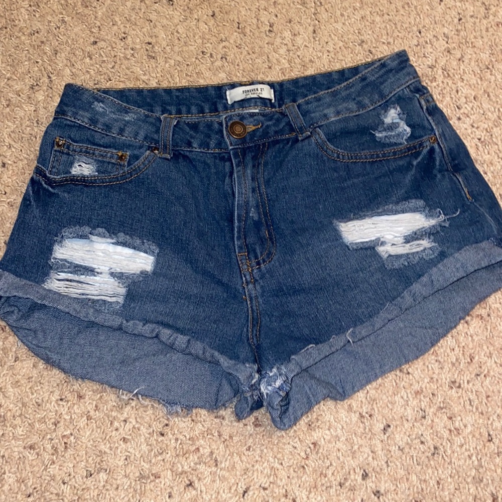 Forever 21 Distressed high waisted shorts